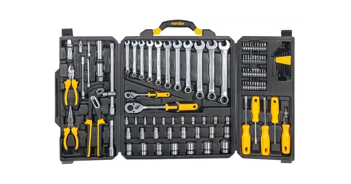 Melhor Jogo de Ferramentas Manuais 110 Peças com Maleta: 10 Kits Top