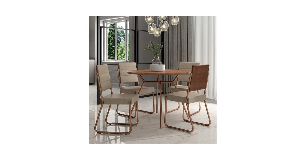 Melhor Mesa Redonda de 4 Cadeiras: 10 Modelos com Design