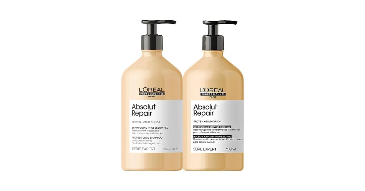Melhor Shampoo e Condicionador Loreal: Kit Absolut Repair e Elseve