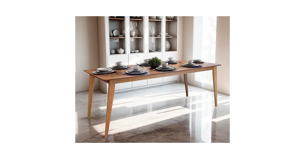 Qual é a Melhor Mesa de Jantar Retangular Para 8 Pessoas? 10 Opções